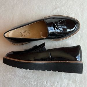 black loafers